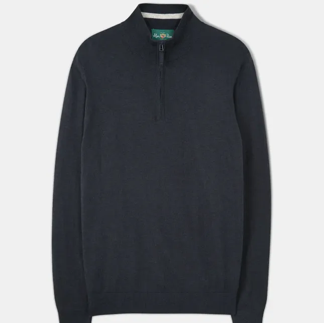 Alan Paine Stowbridge Half Zip Dark Navy