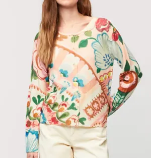 Aldo Martins Albert Cashmere Blend Floral Print Cardigan