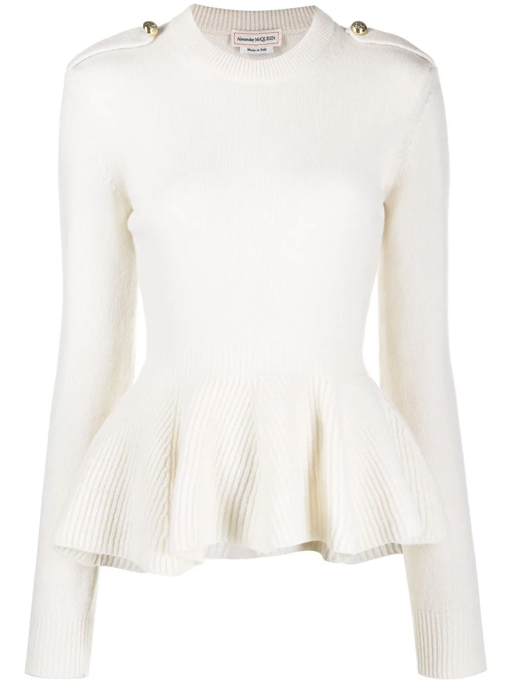 Alexander McQueen Sweaters White