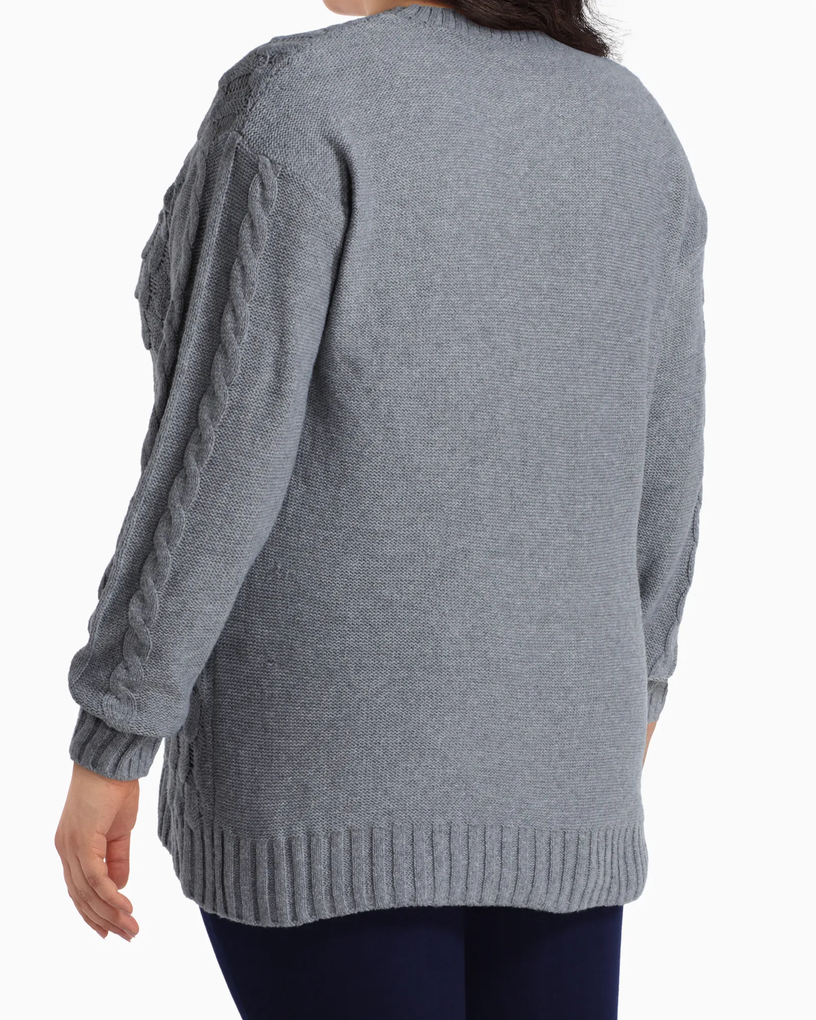 Ariel Cozy Stitch Sweater | Light Grey