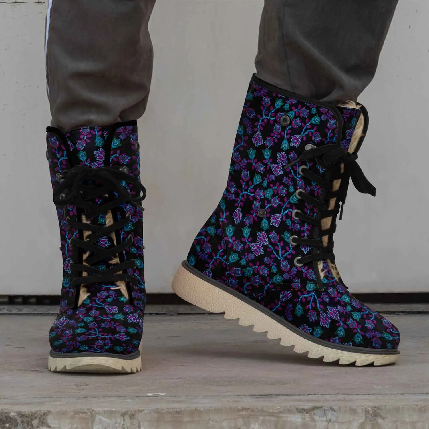 Beaded Nouveau Coal Polar Winter Boots