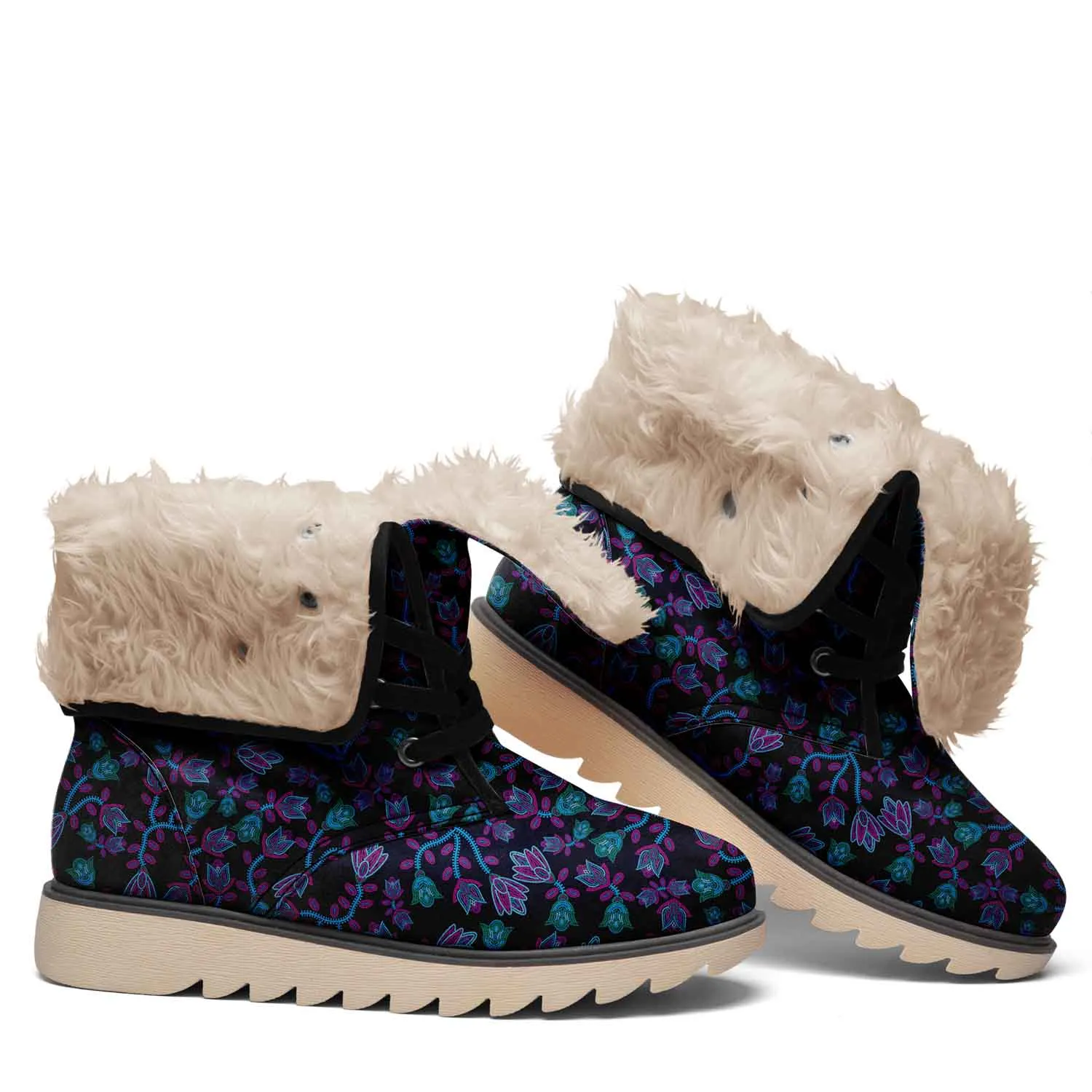 Beaded Nouveau Coal Polar Winter Boots