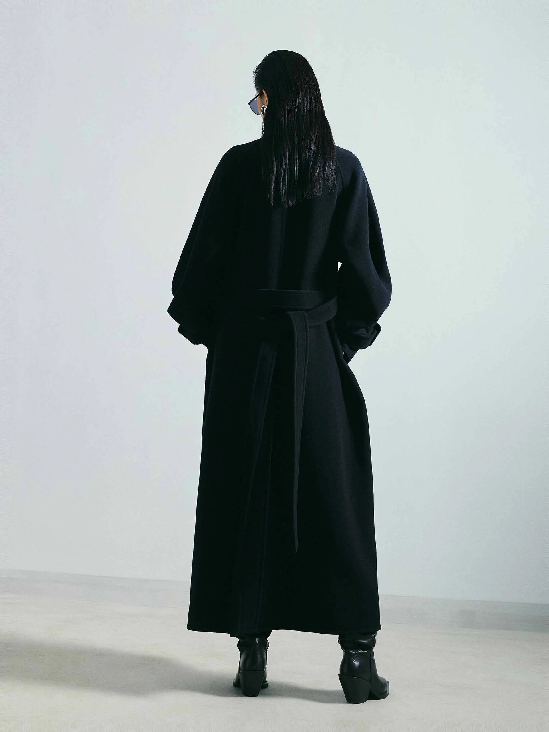 Belted Long Wool Coat