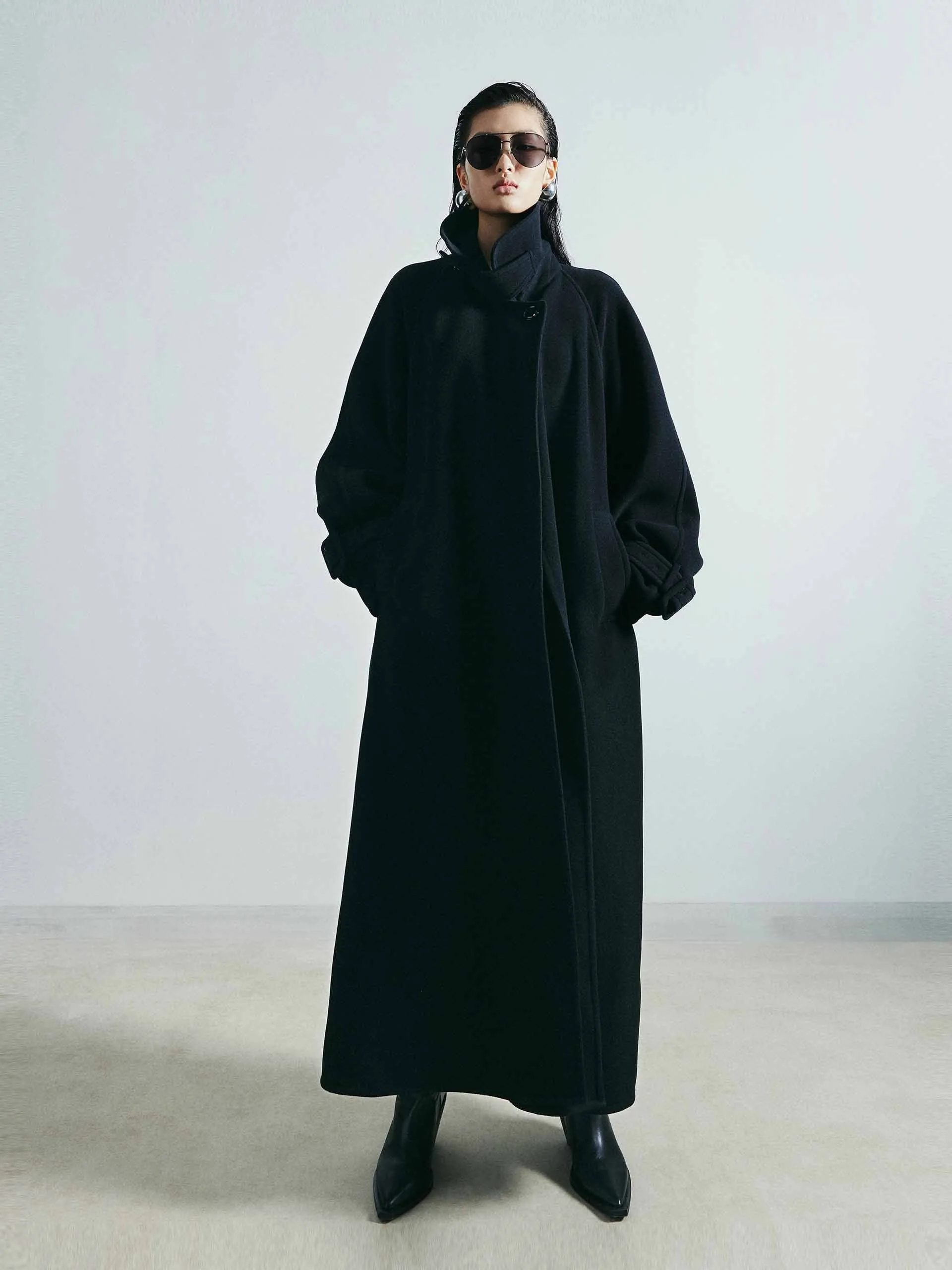 Belted Long Wool Coat