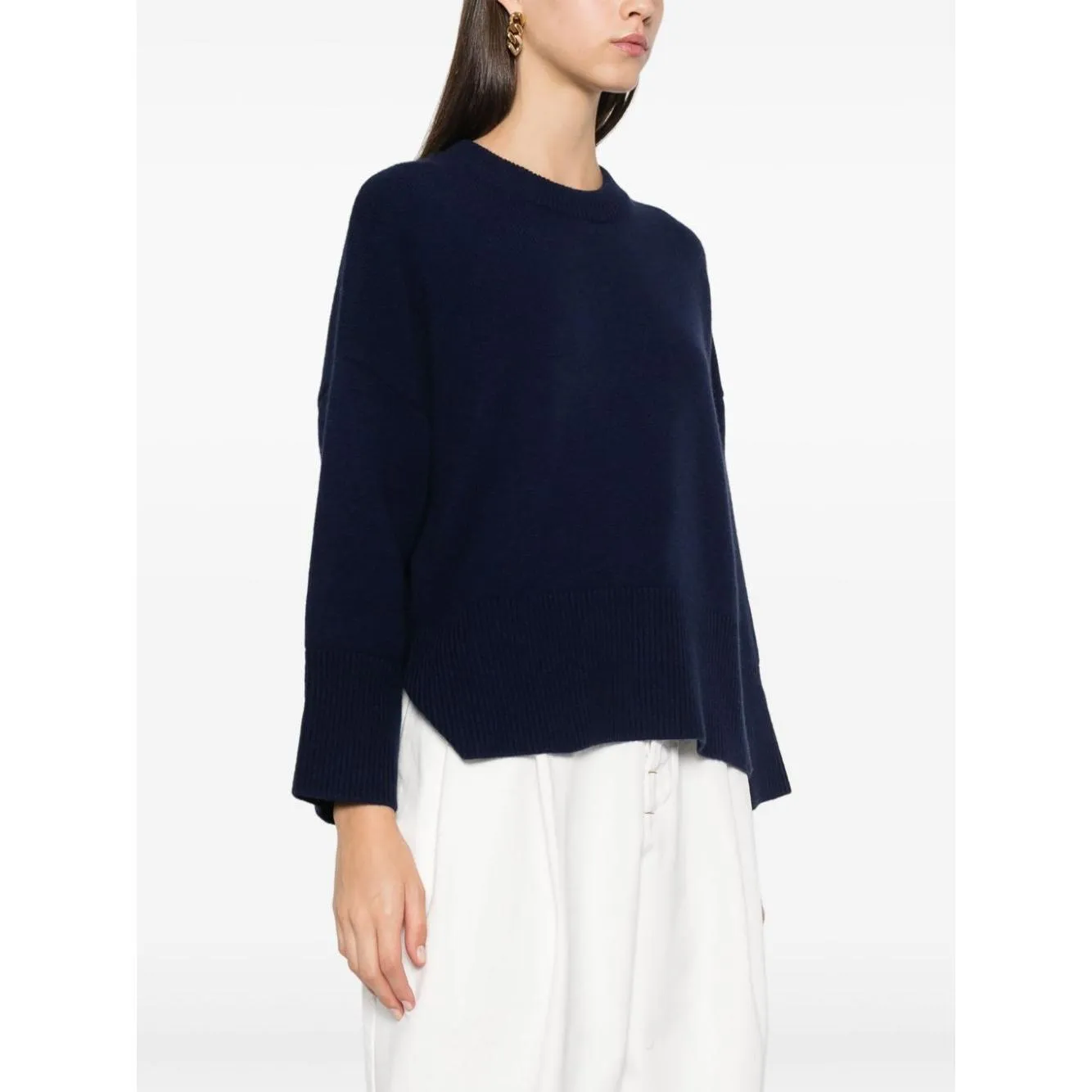 BEYOU cashmere fine knit Sweaters Blue