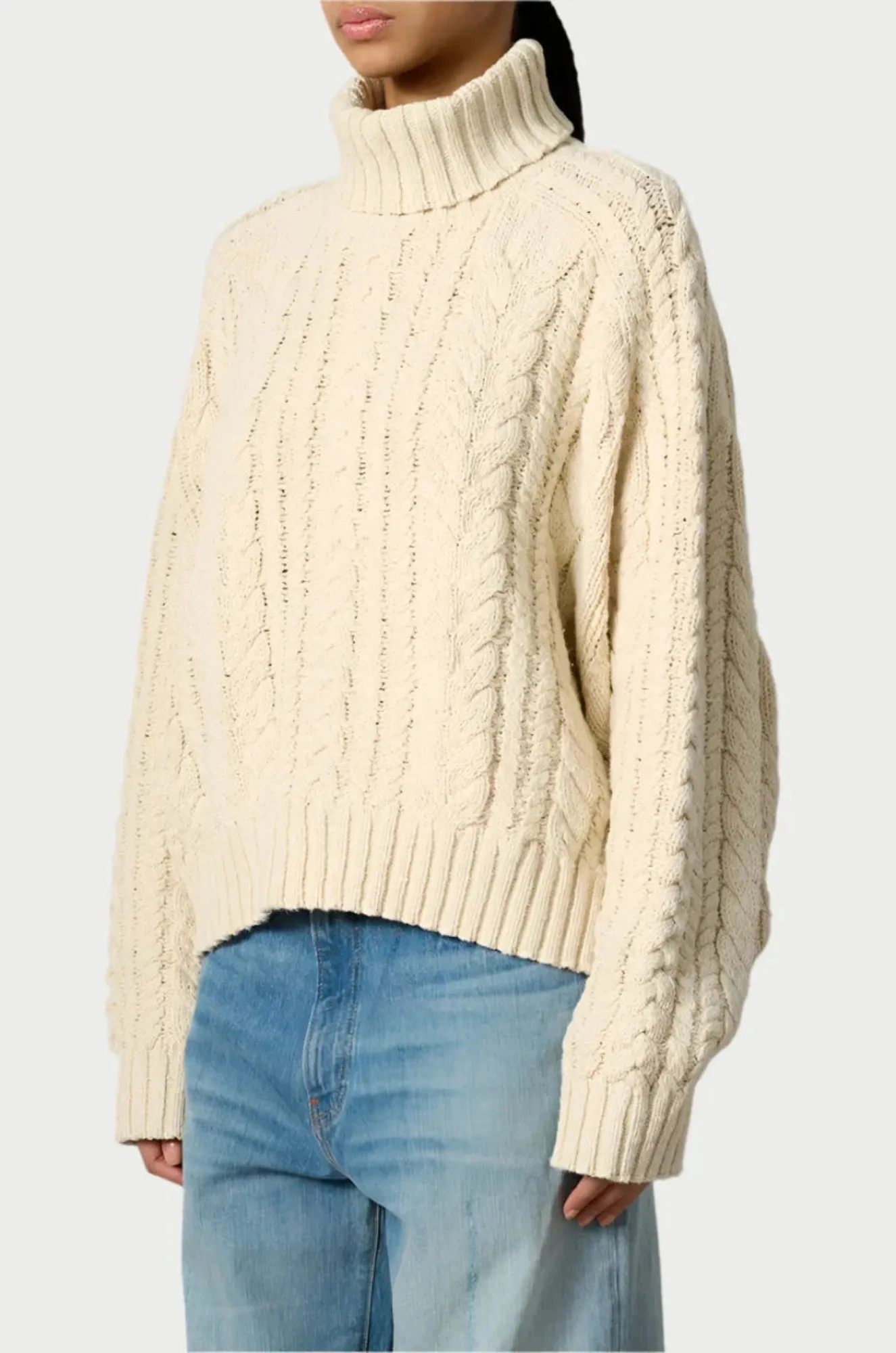 Cable Turtleneck Sweater