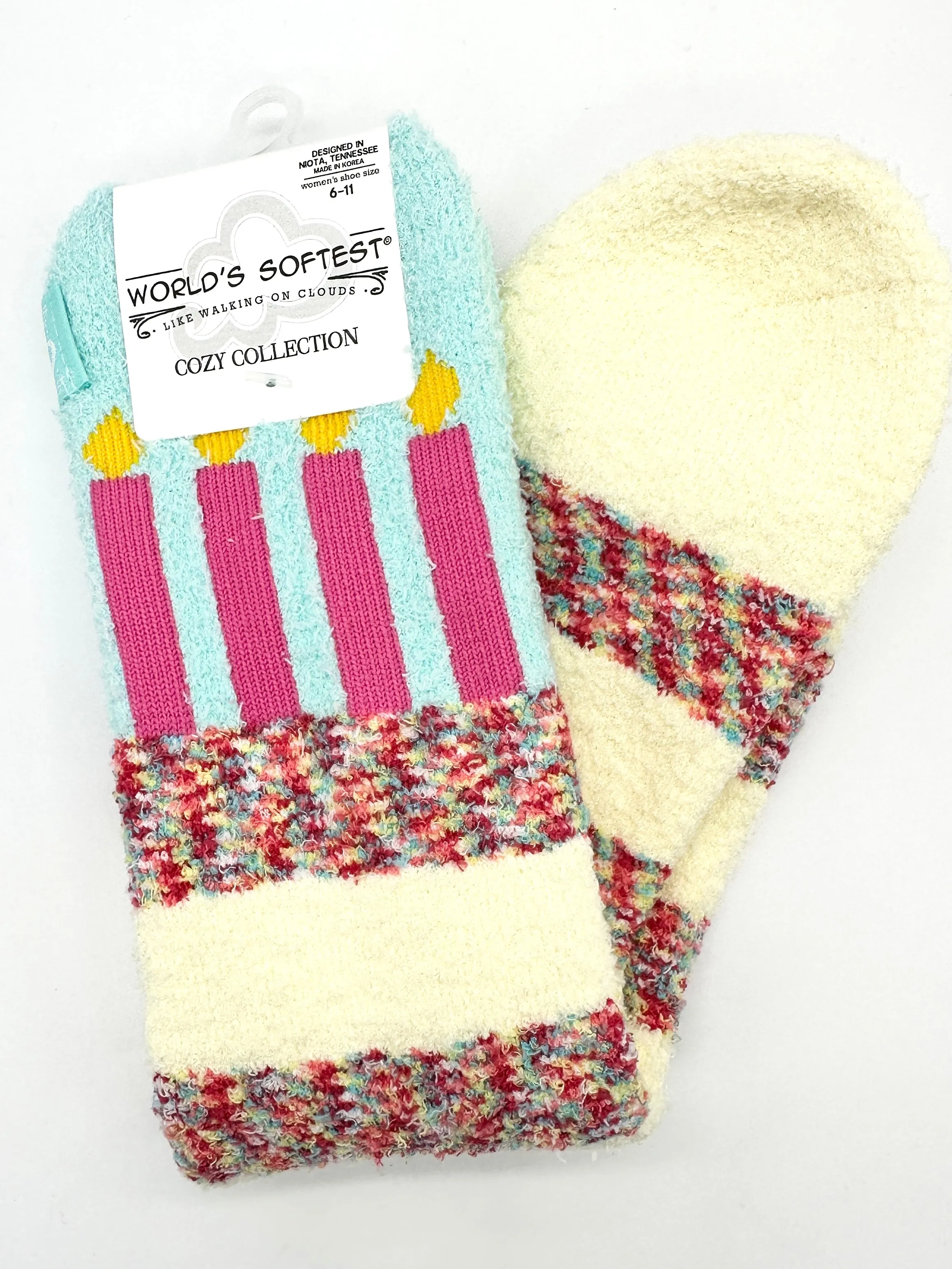 Cake Walk Birthday Cozy Socks