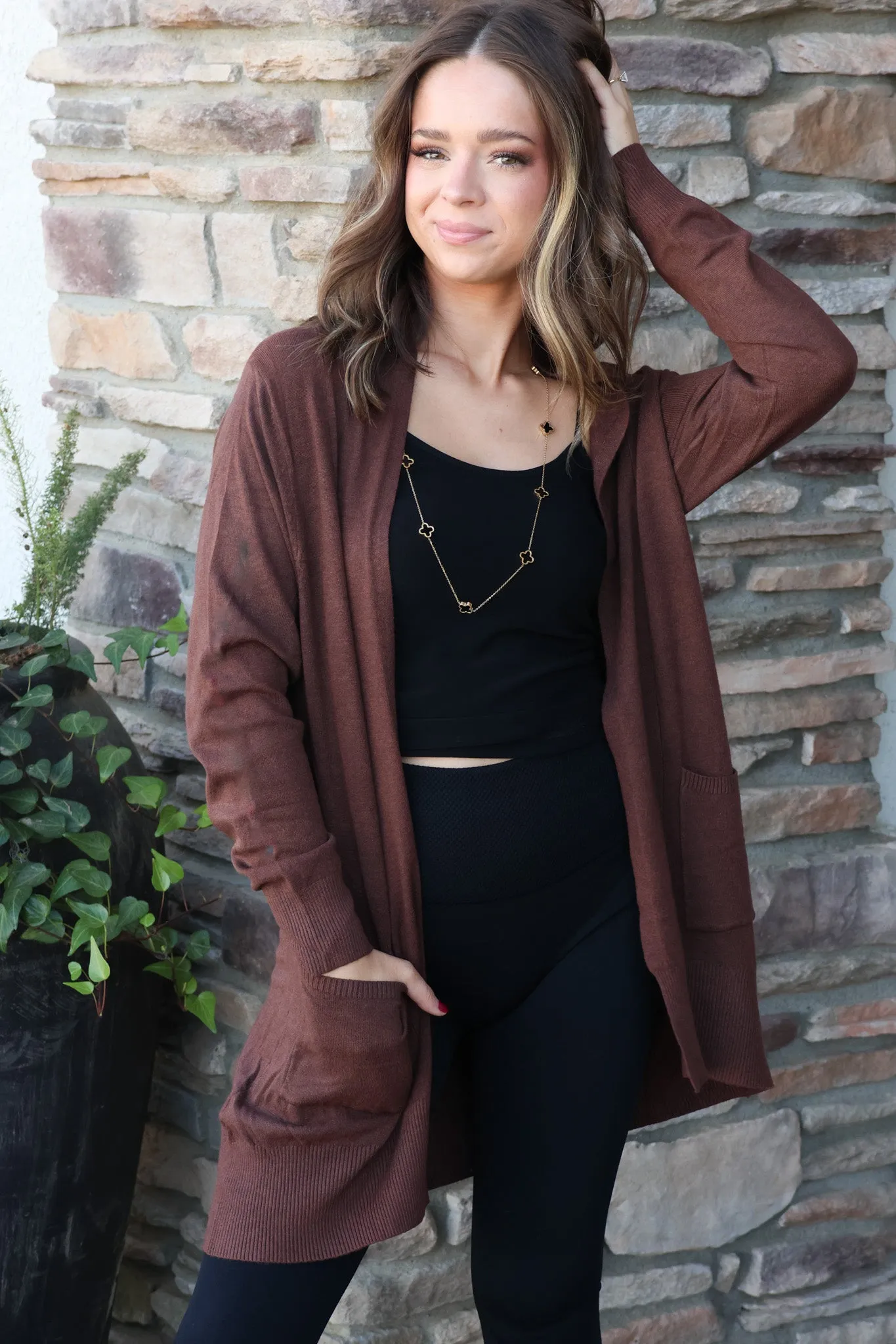 Charley Cardigan in Brown