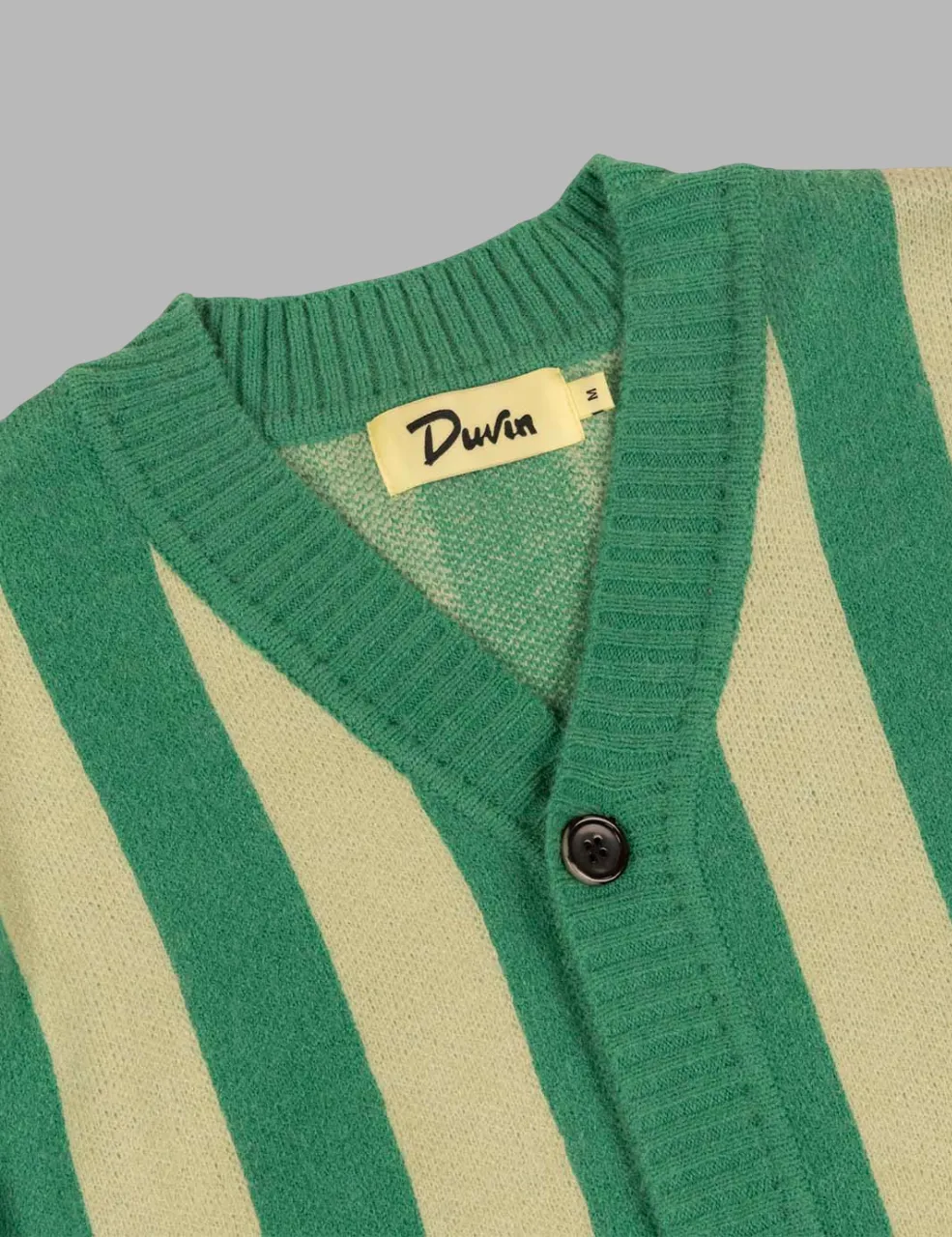 Duvin - "vintage crew knit" Striped Cardigan