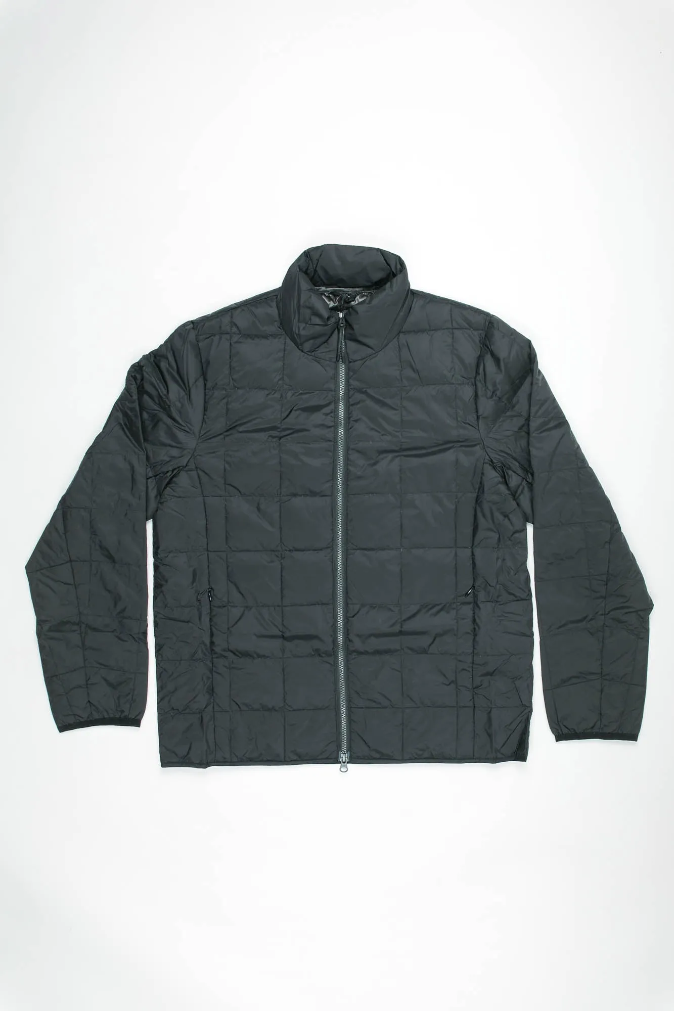 Hi Neck W-Zip Down Jacket | Black