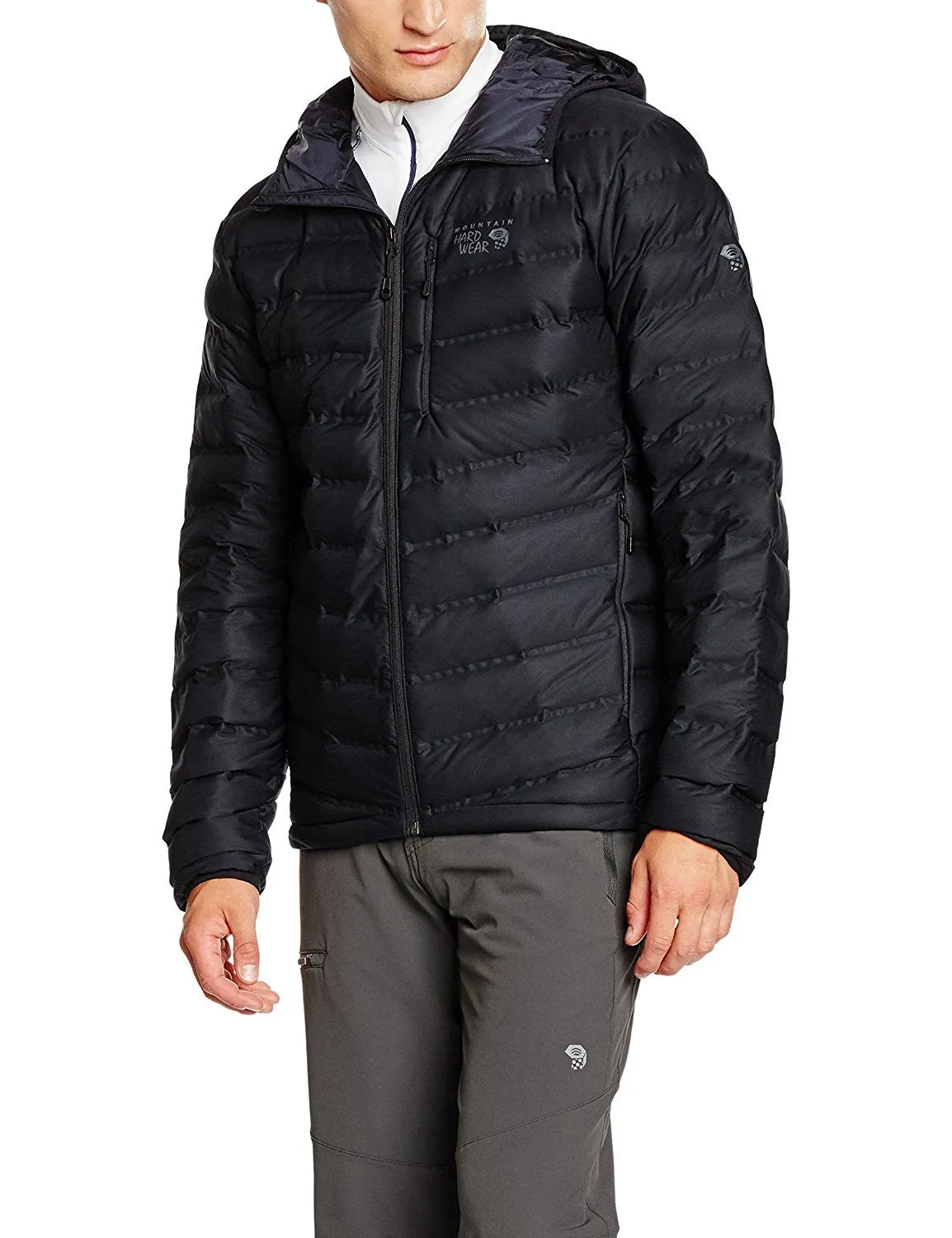 Mens Mountain Hardwear StretchDown Hooded Jacket - Optimized Stretchable Down Insulated Outerwear