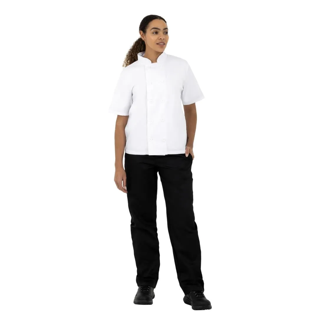 Nisbets Essentials Short Sleeve Chefs Jacket White XXL (Pack of 2) - BB547-2XL