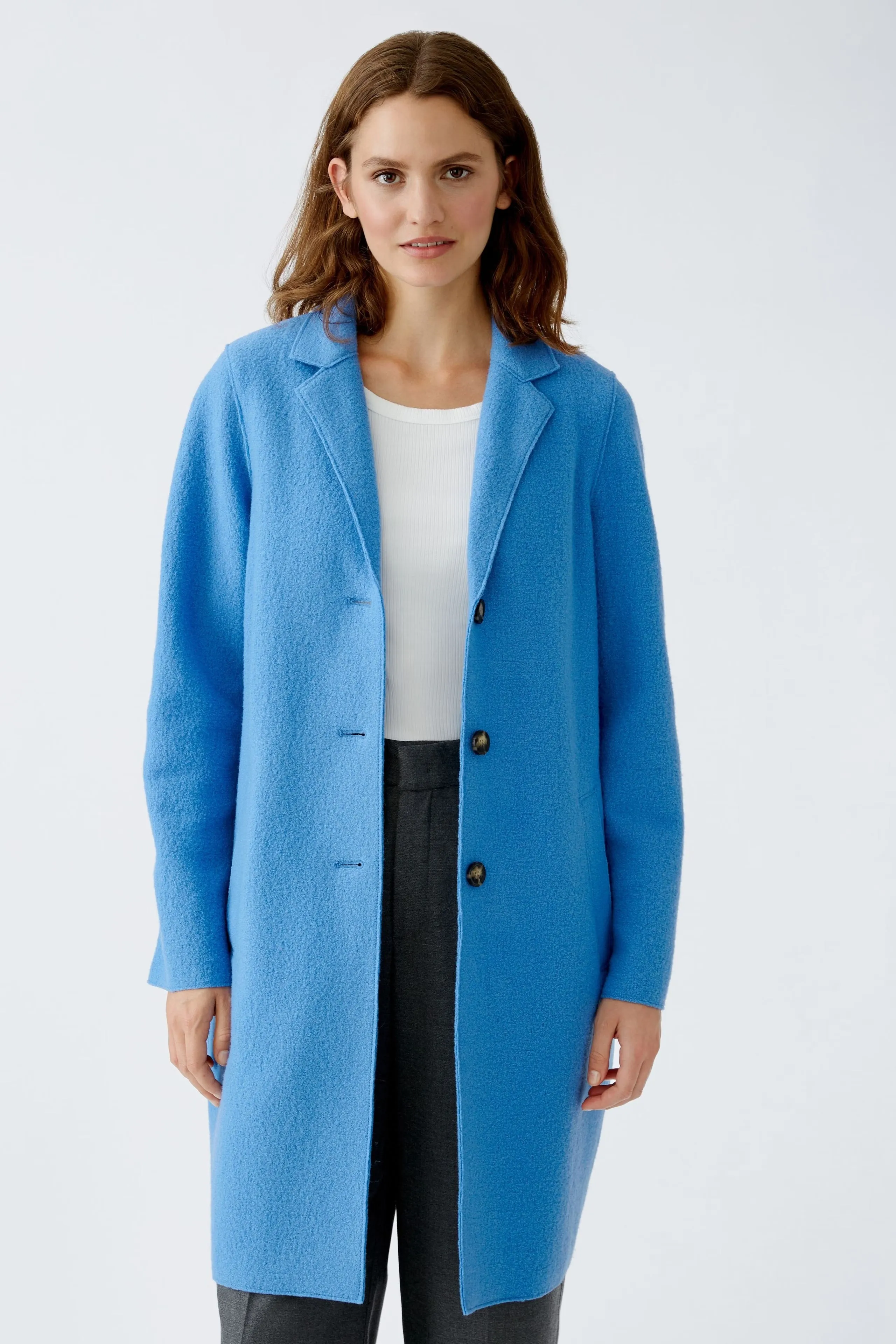 Oui Mayson Wool Coat Corn Flower