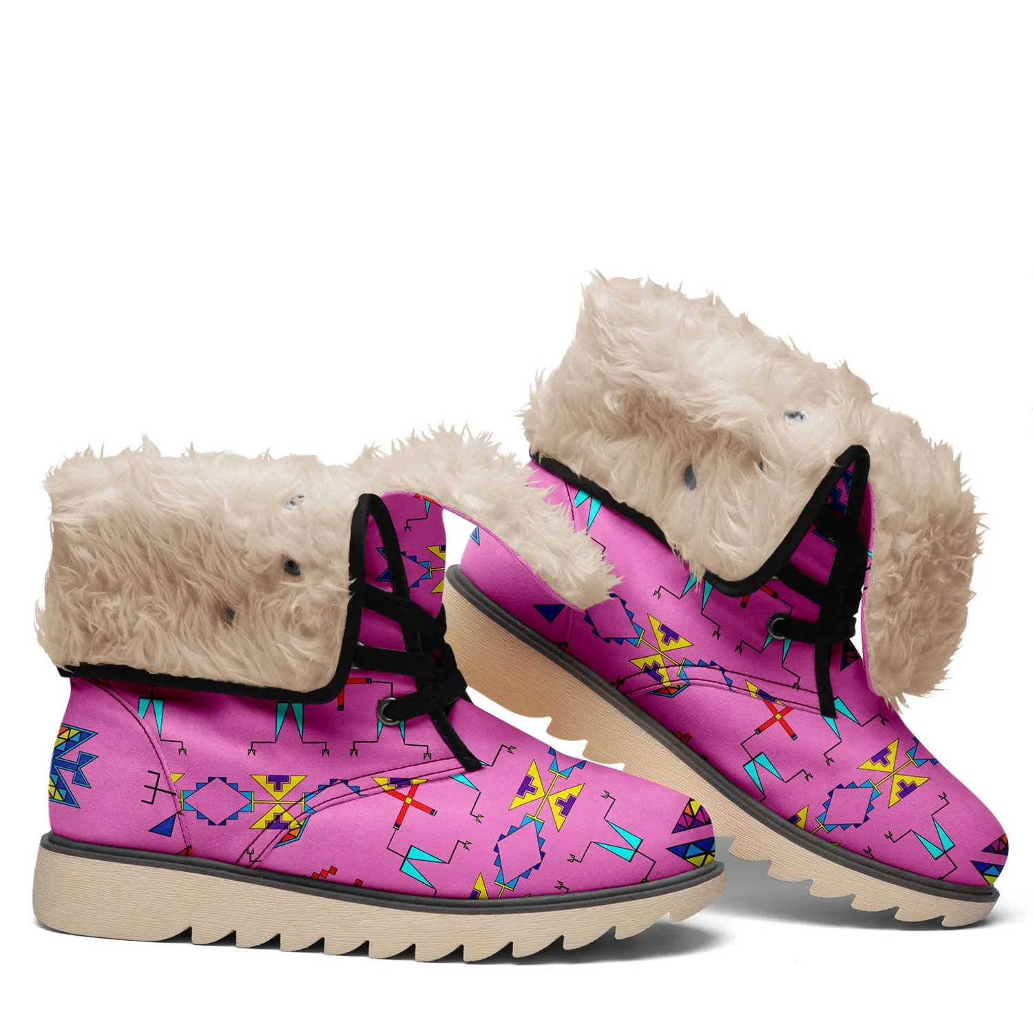 Rainy Chief Rainbow Blush Polar Winter Boots