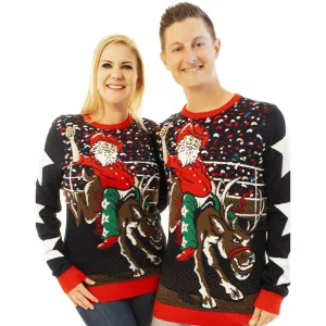 Rodeo Santa | Ugly Christmas Sweater For Men & Women | Unisex Sizing