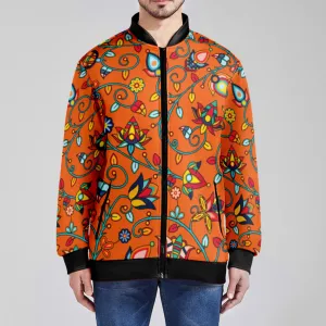 Thorny Path ECM Orange Zippered Collared Lightweight Jacket