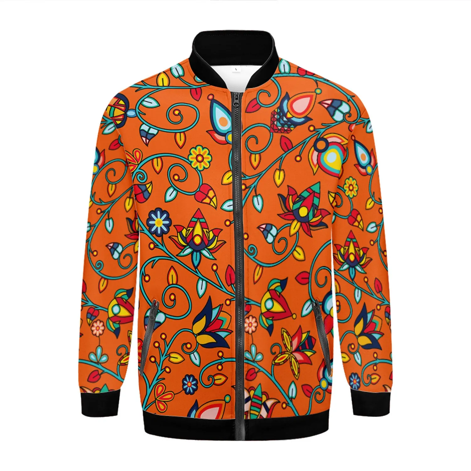 Thorny Path ECM Orange Zippered Collared Lightweight Jacket