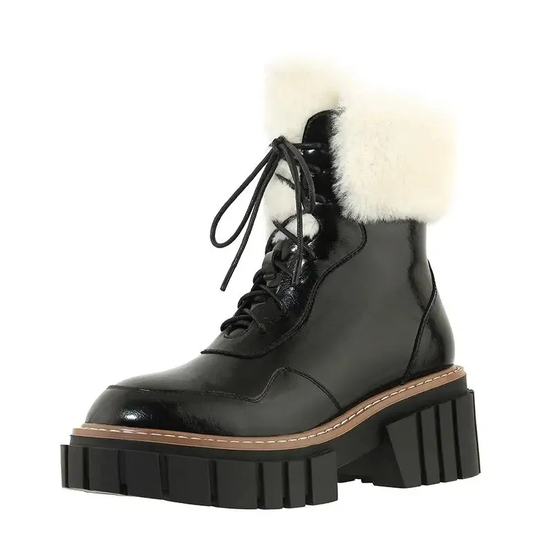 USS Shoes Caruso Women's Fur Warm Leather Boots