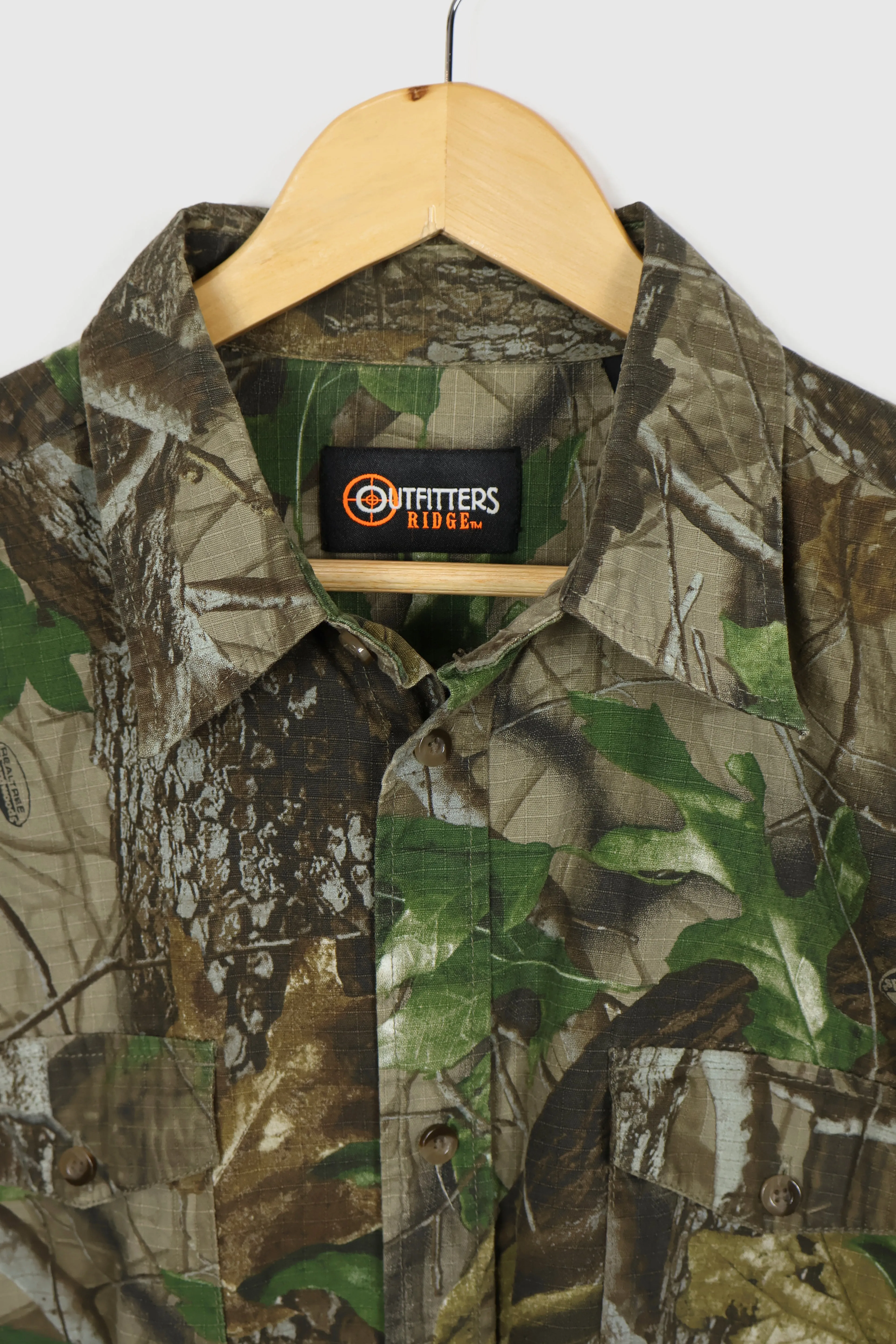 Vintage Lightweight Real Tree Camo Button-Down Shirt