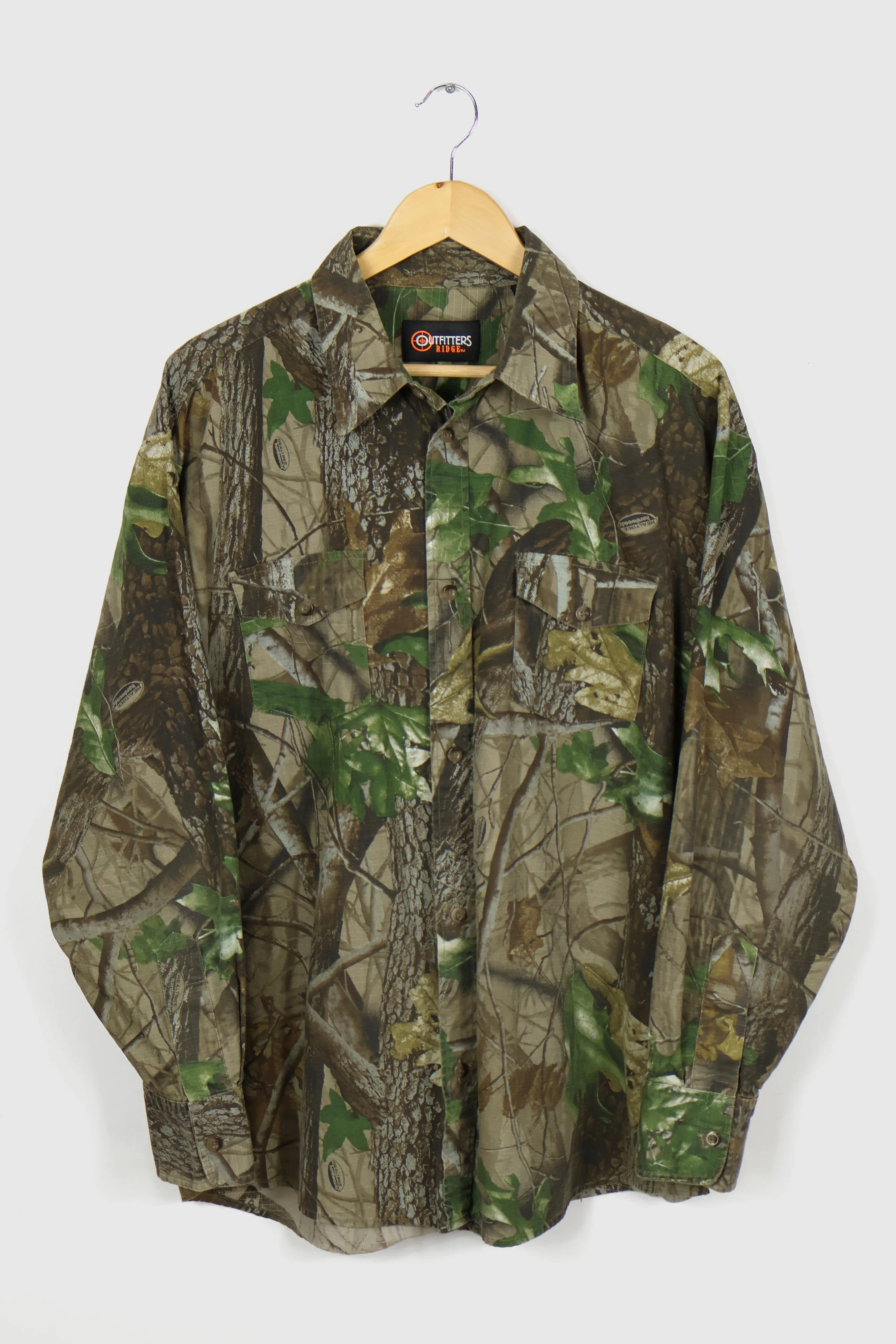 Vintage Lightweight Real Tree Camo Button-Down Shirt