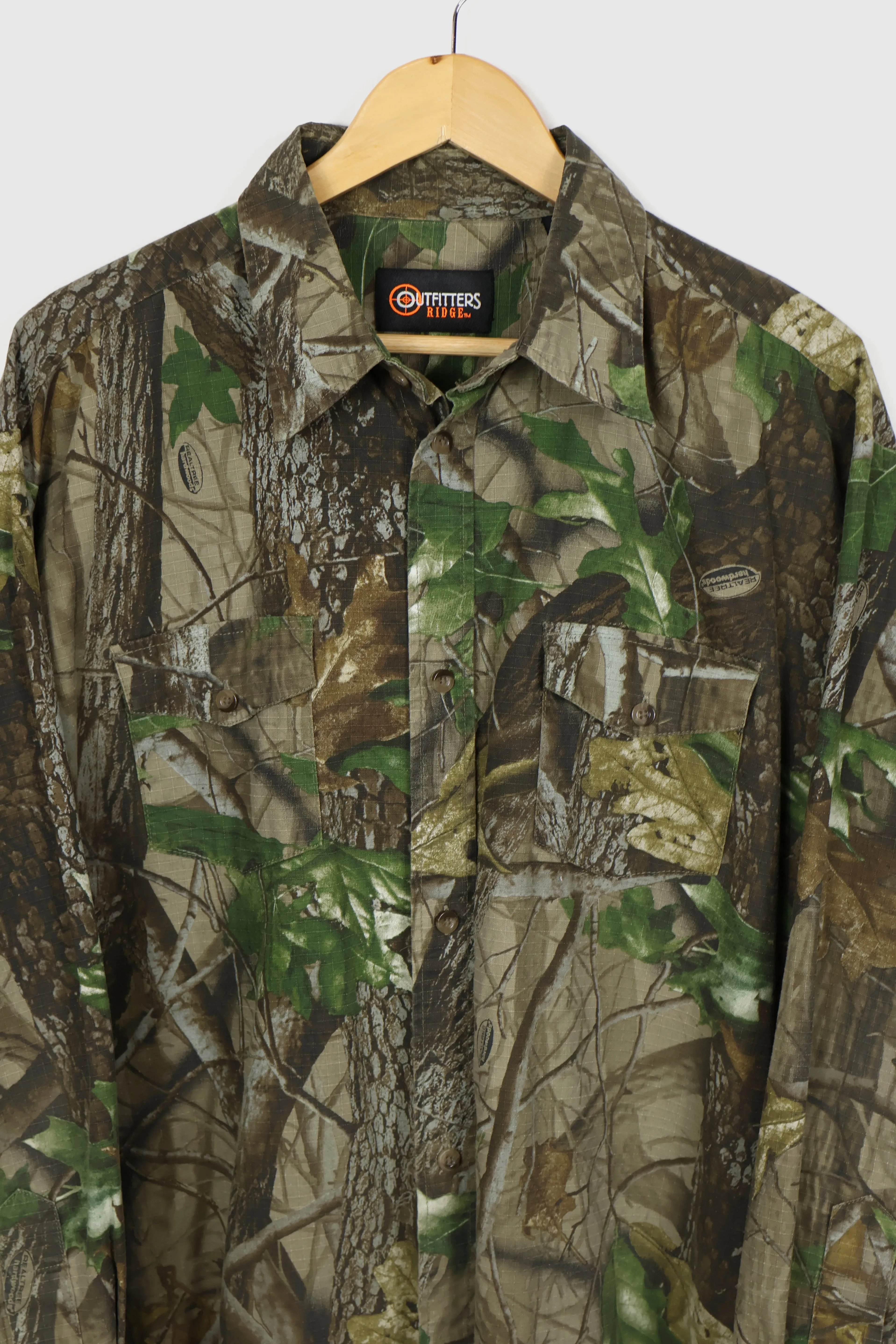 Vintage Lightweight Real Tree Camo Button-Down Shirt