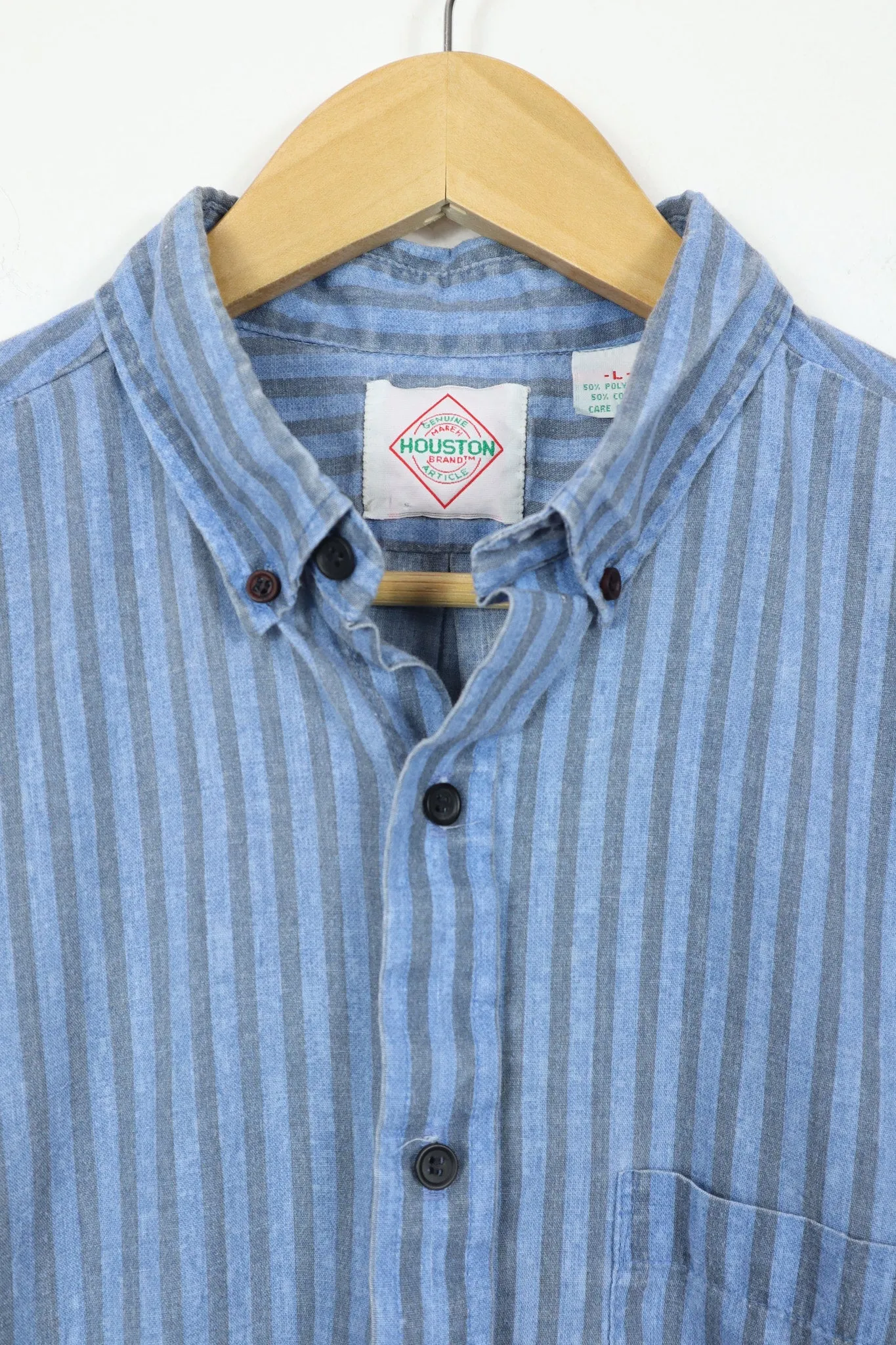 Vintage Lightweight Striped Button-Down Shirt