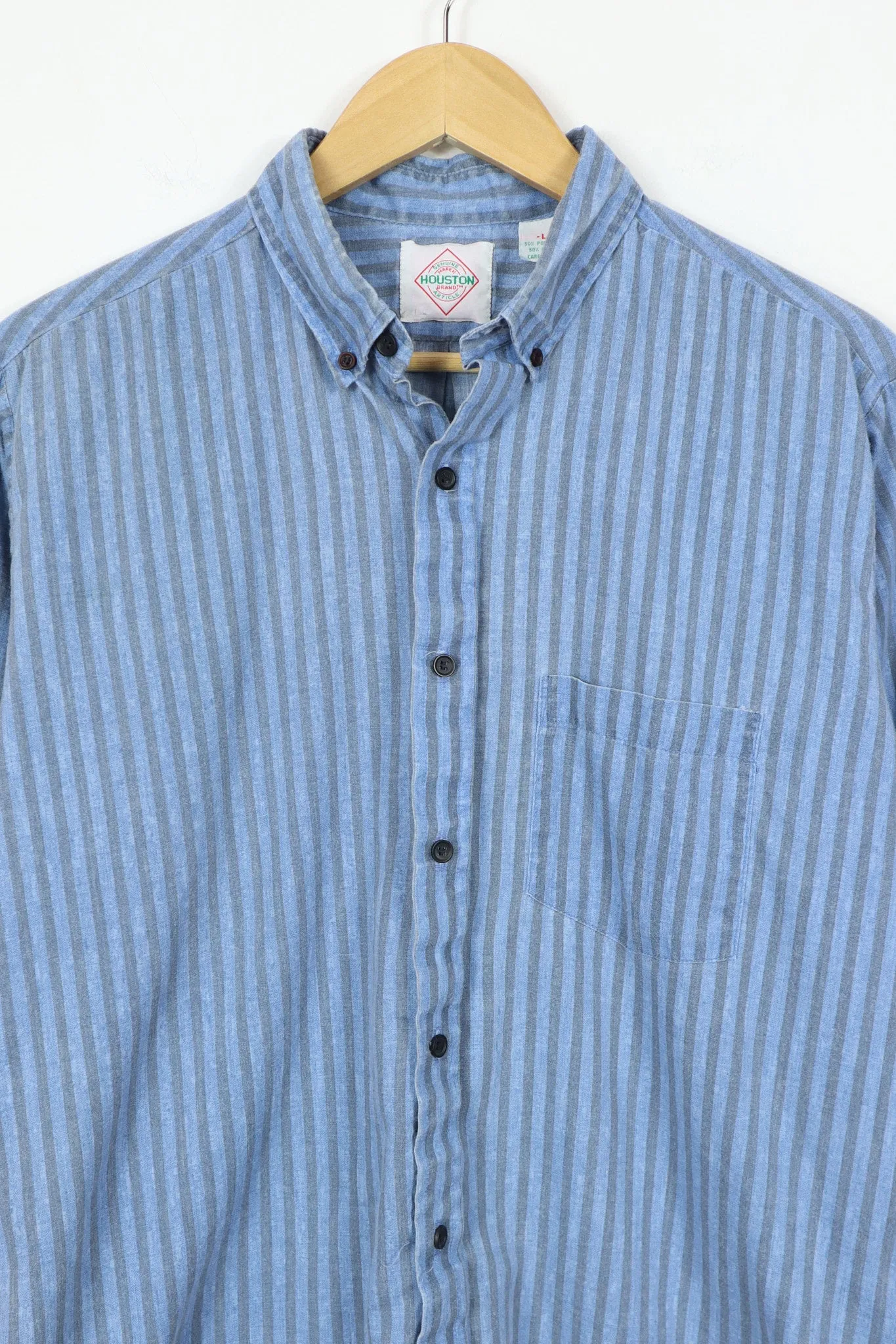 Vintage Lightweight Striped Button-Down Shirt