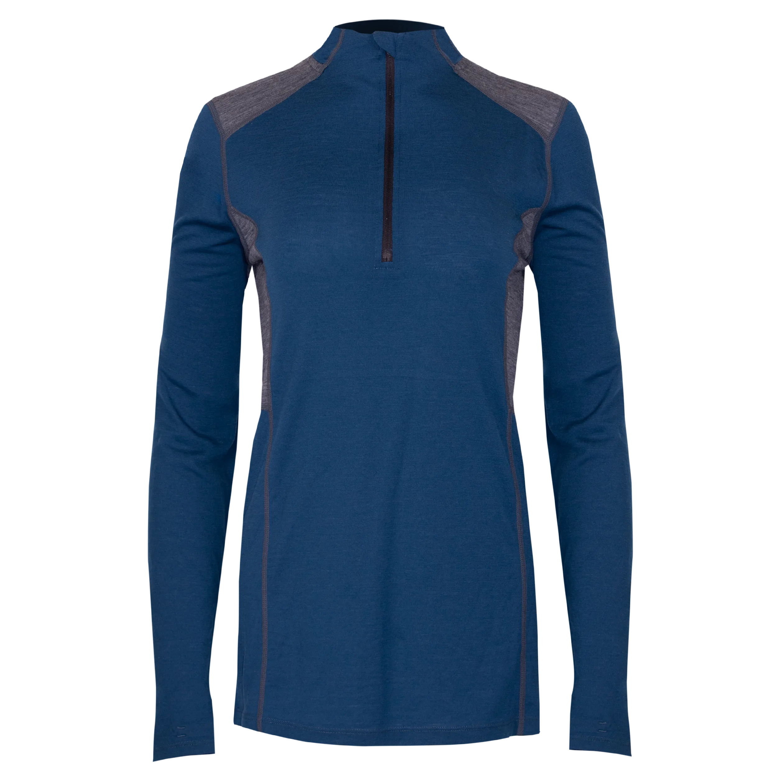 Women's Clima-Wool Merino Zip-T - Nightfall/Grey Heather